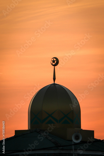 mosque dome at sunrise