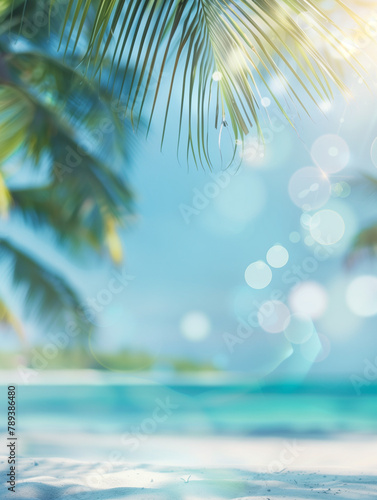 background with palm trees and sun