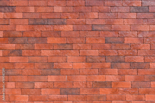 Background of old vintage brick wall ,Weathered texture,old , red brick wall background, grungy rusty blocks. © jes2uphoto