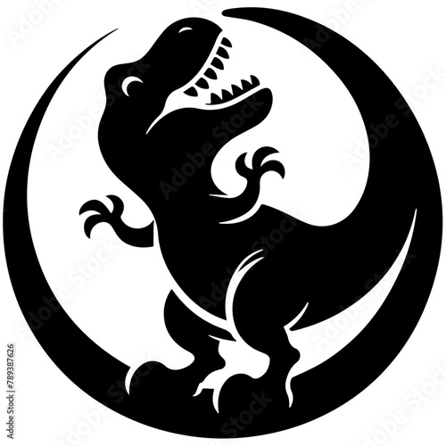 Vector illustration of a T-Rex Dinosaur, cute and funny