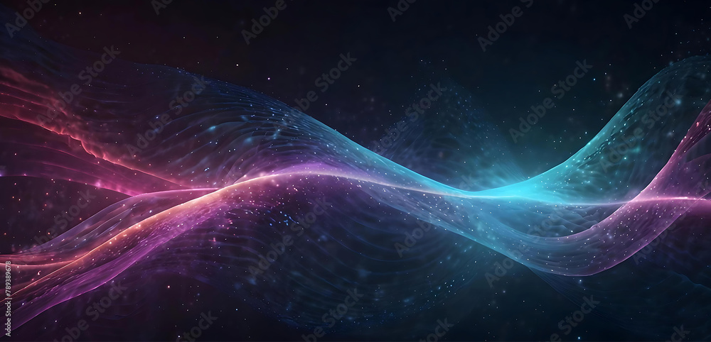Abstract background of dynamic flowing gradient futuristic waves