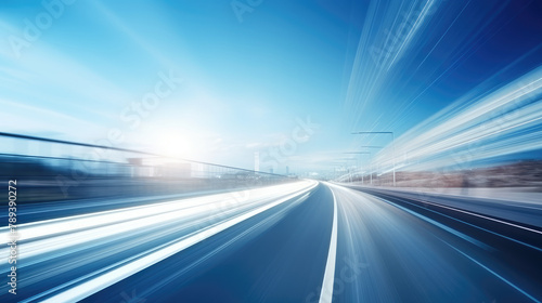 High-Speed Highway Journey in Motion © evening_tao