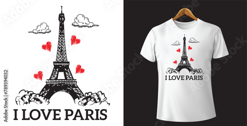Photography Paris T-shirt Creative Vector Design