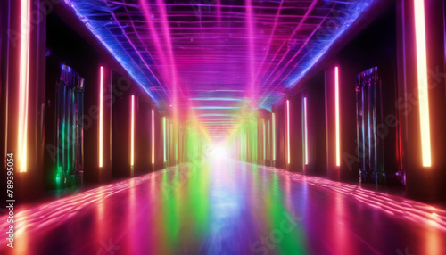3 background shines tunnel nightclub columns Rainbow laser light smoke solid spectrum club nightlife life night festival dancefloor video music