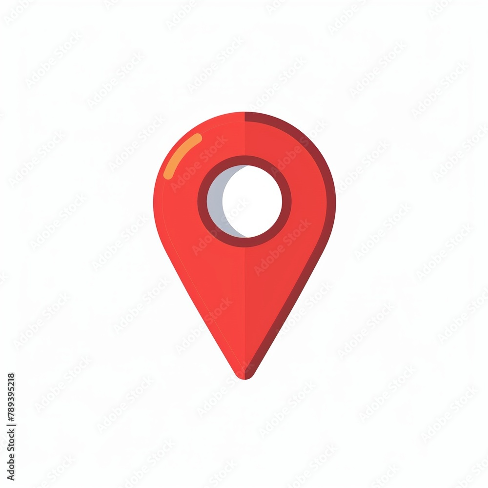 red pin with white dot on it and a white background red pin with white dot on it and a white background