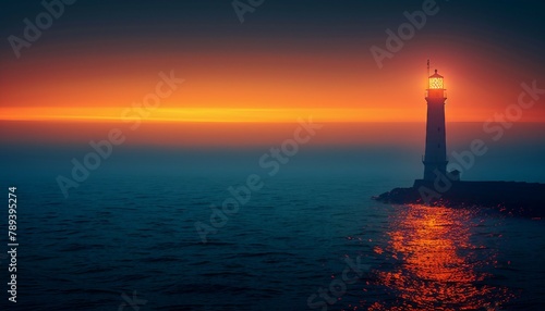Illuminating Compliance with AI, beacon of light emanating from an AI-powered lighthouse, 