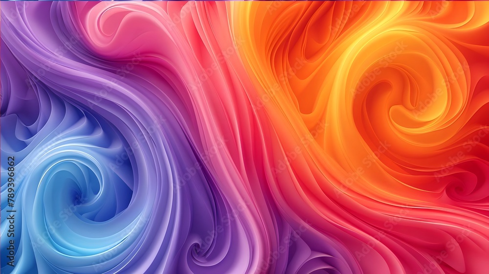 Obraz premium Gradient Background with Abstract Swirls for Dynamic Motion, Hand Edited Generative AI
