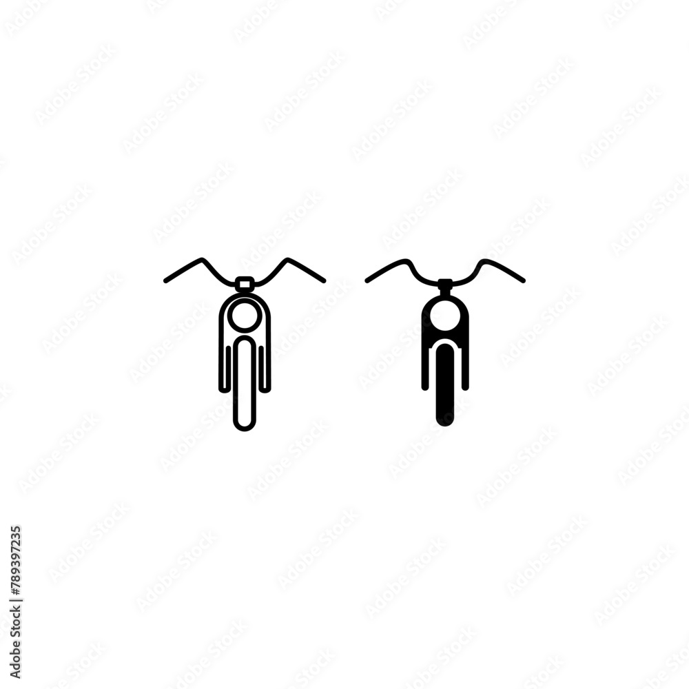 Motorcycle icon or sign. Vector black silhouette of bike or motorcycle. Motorcycle icon or sign. Vector black silhouette of bike or motorcycle.