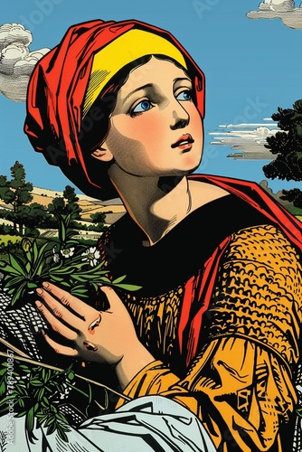 Saint Gemma Galgani experiences mystical encounters with Christ, bearing the stigmata as a sign of her union with Him ,