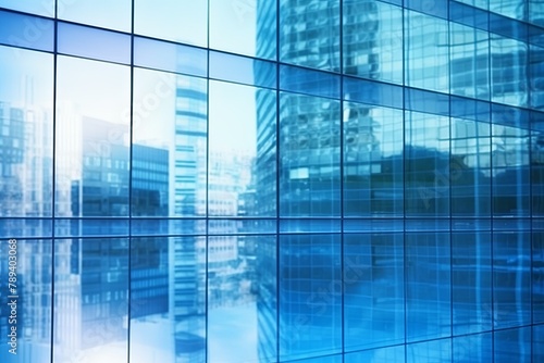 Abstract Background Image with Motion Blur of a Glass Building Facade and Glass Reflections