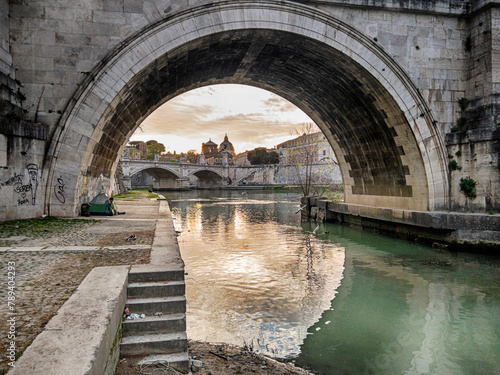 Bridge Over The Tiber River