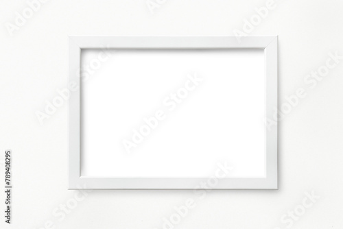 White picture frame mockup on a white background