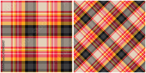 Classic Scottish Tartan Design. Abstract Check Plaid Pattern. Traditional Scottish Woven Fabric. Lumberjack Shirt Flannel Textile. Pattern Tile Swatch Included.
