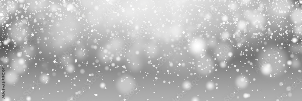 Obraz premium Gentle Snowfall on a Serene Winter Background