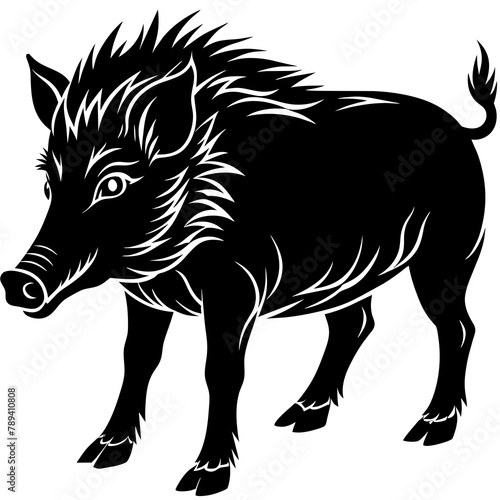 wild boar vinyl ready   vector-illustration 