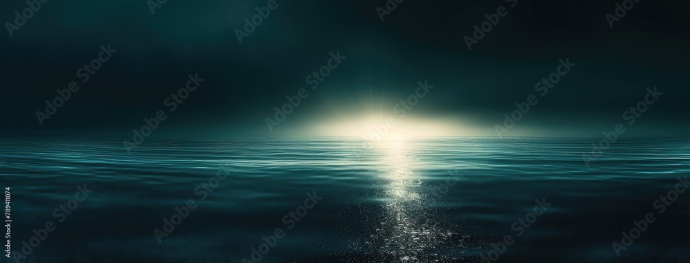 Moonlight Reflection on Tranquil Ocean Waters Moonlight Reflection on Tranquil Ocean Waters