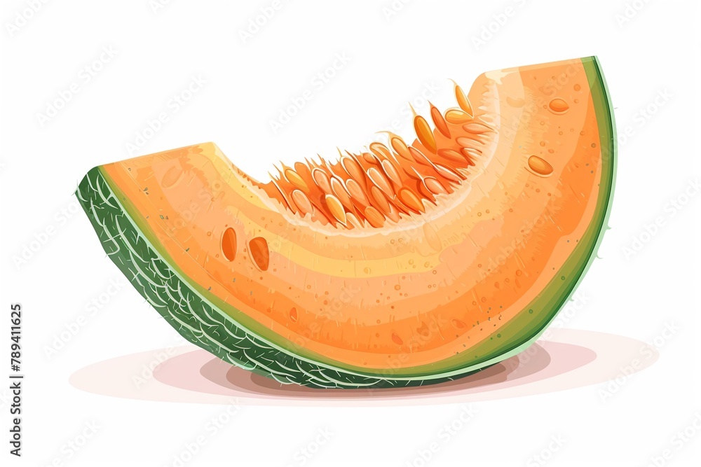 Cantaloupe vector in vibrant tones, classic modern illustration, isolated on white ,ultra HD,clean sharp Cantaloupe vector in vibrant tones, classic modern illustration, isolated on white ,ultra HD,clean sharp