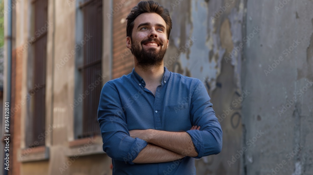 Confident Man in Urban Setting Confident Man in Urban Setting