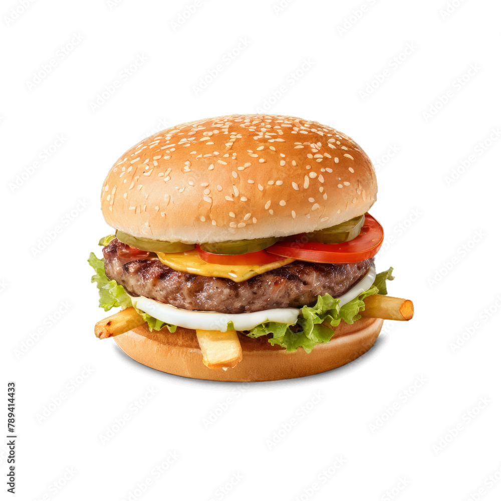 Burger and Fries Burger and Fries