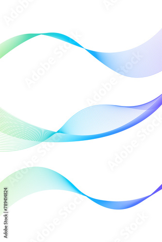 ブルーのウェーブベクター素材