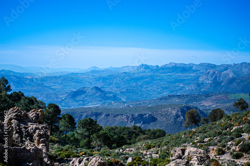 Panoramic view on hiking trail to Maroma peak, Sierra Tejeda, Spain  © Vitali
