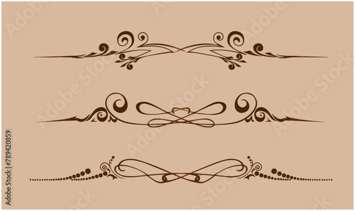 brown borders, dividing line, frame, png