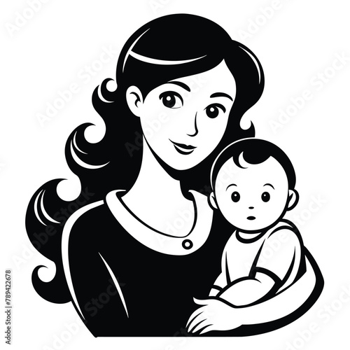 Unconditional Love: Mother & Baby silhouette
