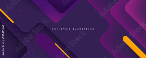 Abstract gradient purple geometric shapes background
