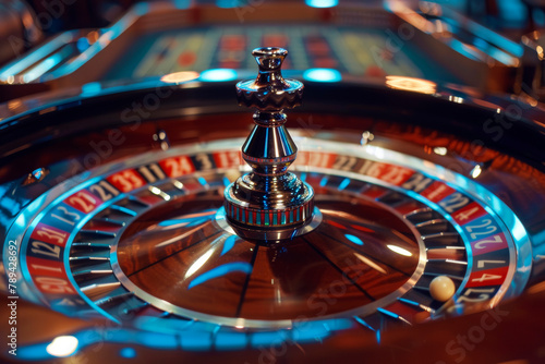 Roulette on a table in a casino. Gambling concept 