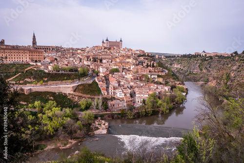 View towards Toledo Old City and River Tagus from Mirador del Valle