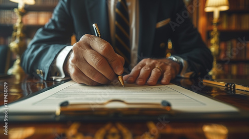 businessmen signing a business document, professional manger wearing a suit and writing on legal papers, corporate office setting, business concept, business, signing, document, professional, manger, 