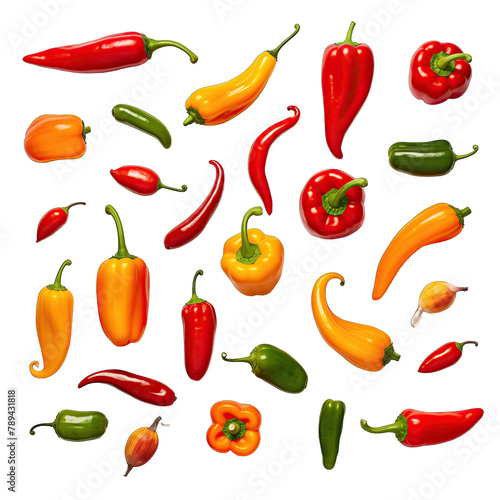 a mixture of peppers SVG on transparent background