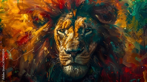 a rasta lion photo