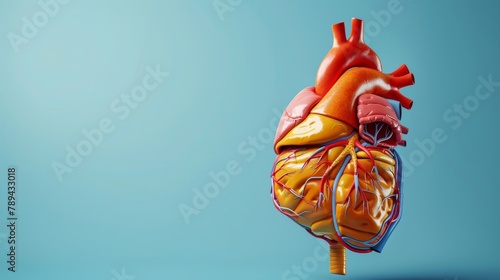 A modern illustration of the anatomy of the heart that can be easily edited photo