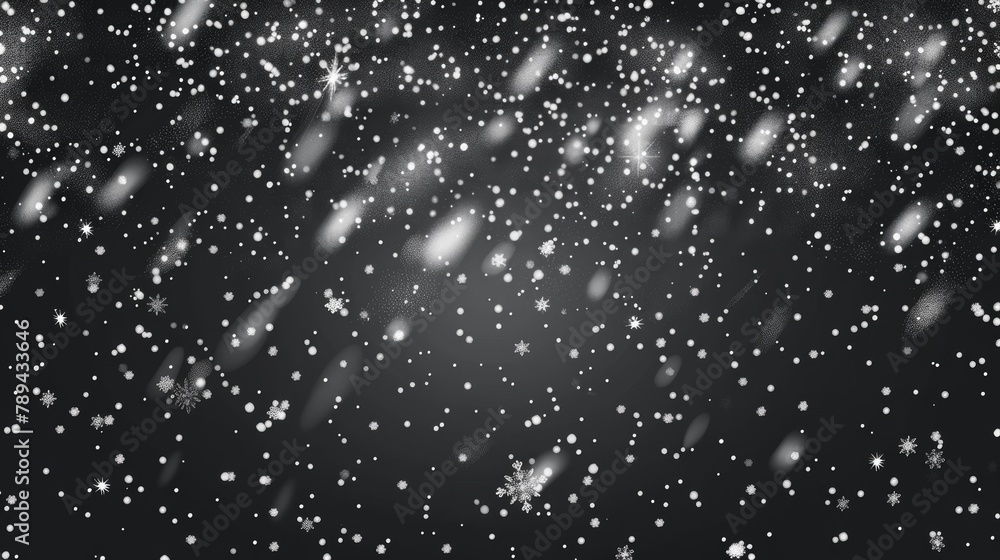 An icy storm with strong winds, a christmas night weather, realistic 3d modern illustration with snowflakes falling from the sky. An overlay for snow or blizzard, with snowflakes falling from the sky An icy storm with strong winds, a christmas night weather, realistic 3d modern illustration with snowflakes falling from the sky. An overlay for snow or blizzard, with snowflakes falling from the sky