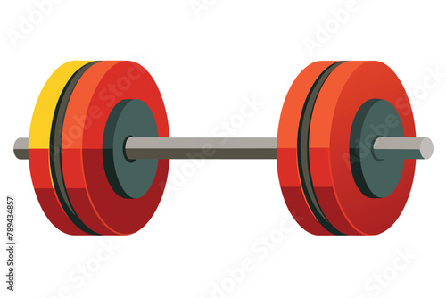 Barbell vector illustration on white