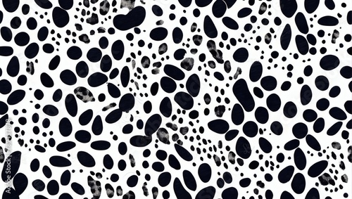 Artistic modern simple minimalistic abstract - cheetah skin pattern. The dotted pattern is hand drawn on the background.