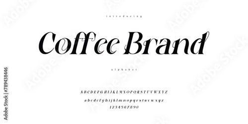 Beautiful Coffee Logo Font Alphabet Brand
