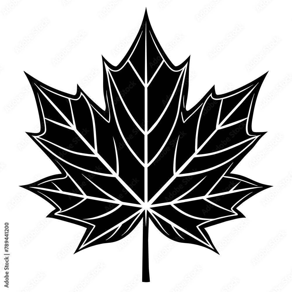 Maple leaf icon silhouette vector illustration Maple leaf icon silhouette vector illustration