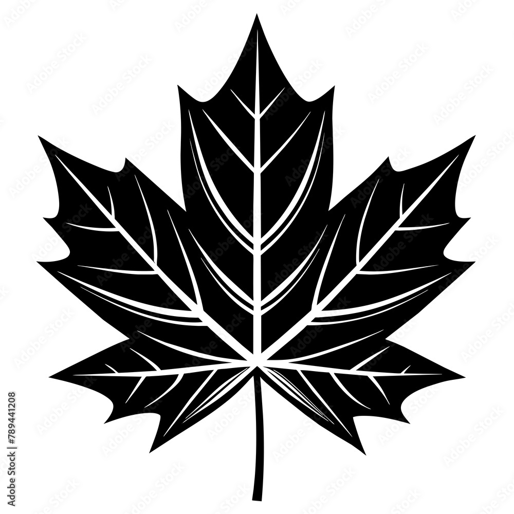 Maple leaf icon silhouette vector illustration Maple leaf icon silhouette vector illustration