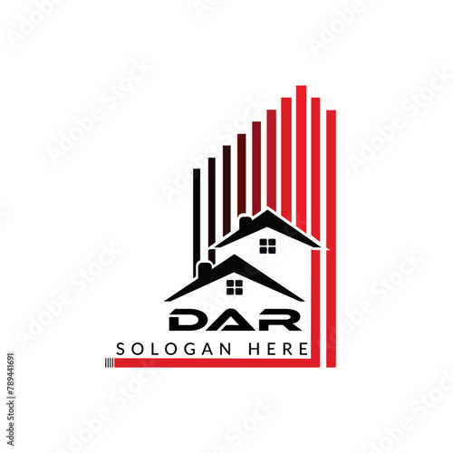 Letter DAR building vector, DAR initial construction. DAR real estate. DAR home letter logo design, DAR real estate Logo ,DAR Style home logo


