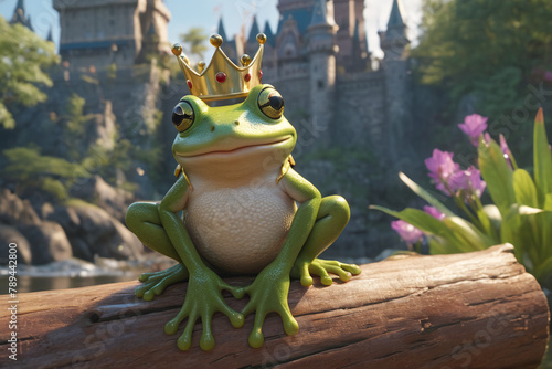 Frog king from fairy tale wearing crown © Zsolt Biczó