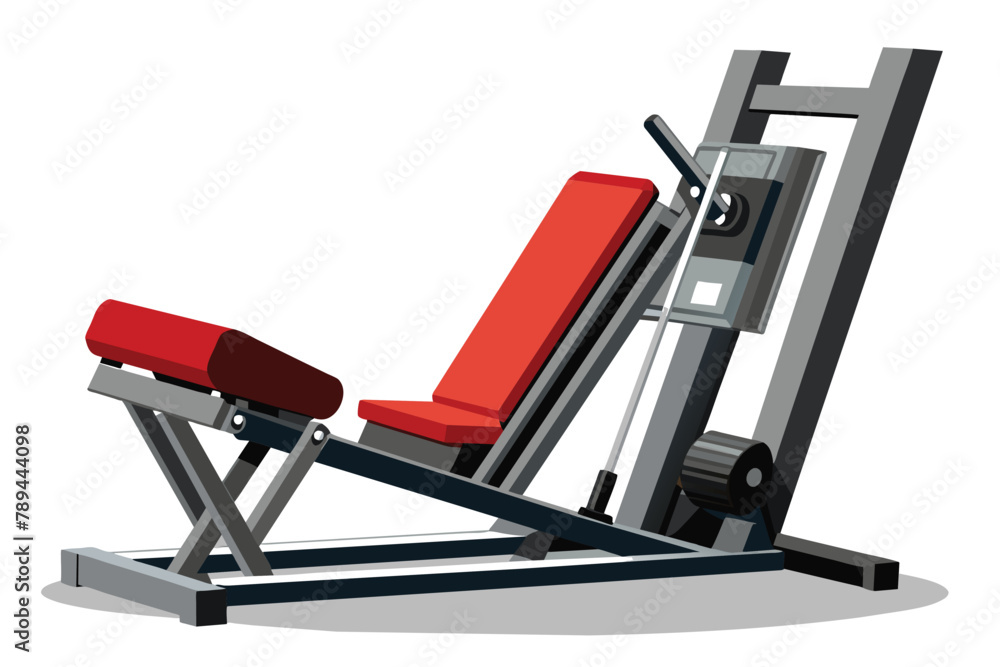 Leg press machine on white Leg press machine on white