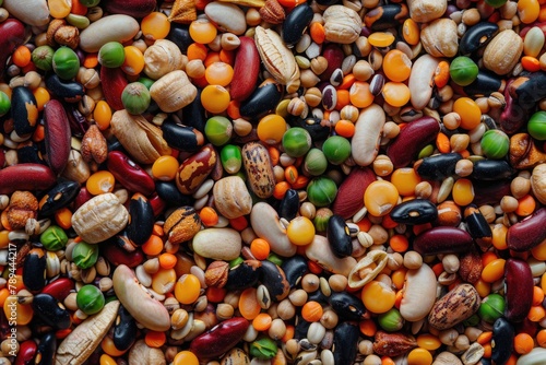 A variety of beans and legumes. Ideal for food and nutrition concepts © Fotograf
