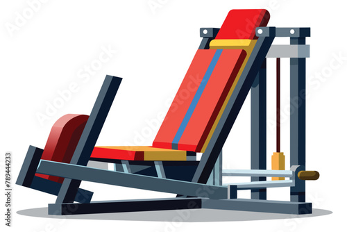 Leg press machine on white