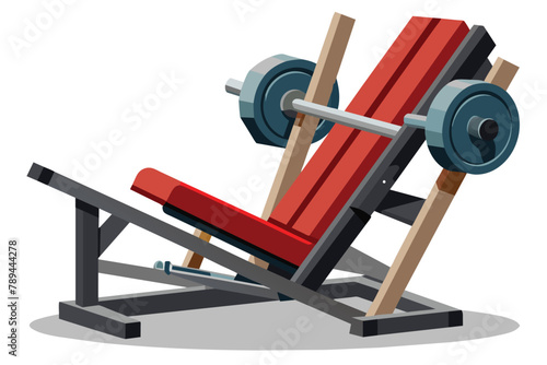 Leg press machine on white