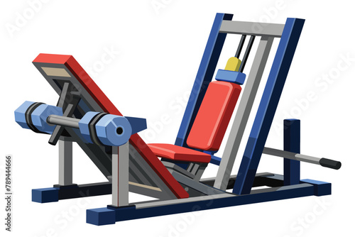 Leg press machine on white