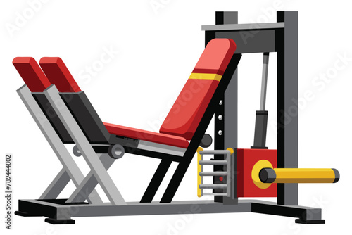 Leg press machine on white