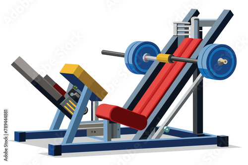 Leg press machine on white