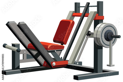 Leg press machine on white
